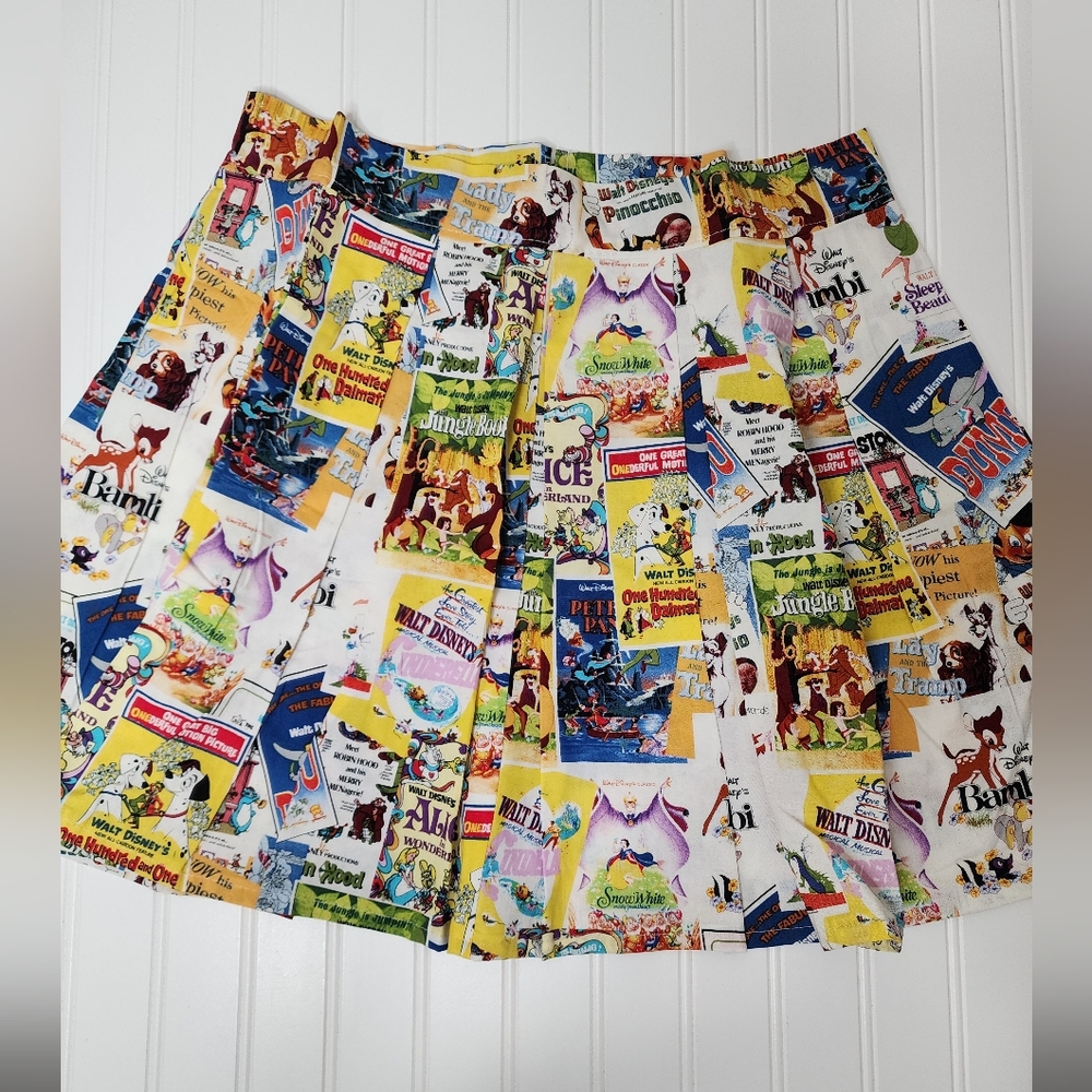 Hand made Disney pleated tailored skirt size M.